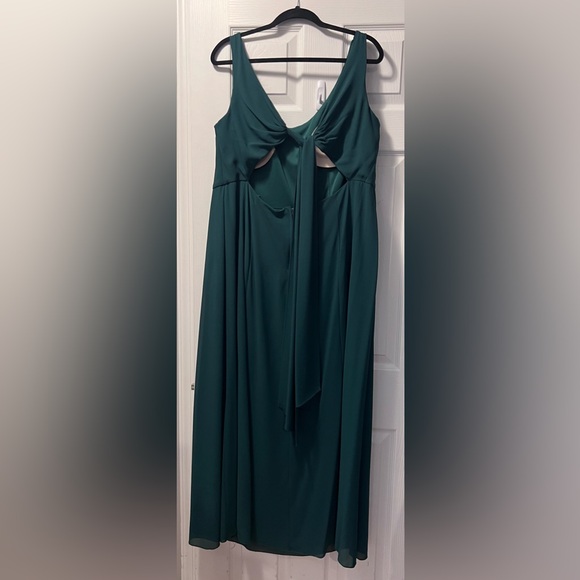 Chiffon Tank Scoop Neck Dress - Juniper - Picture 2 of 4